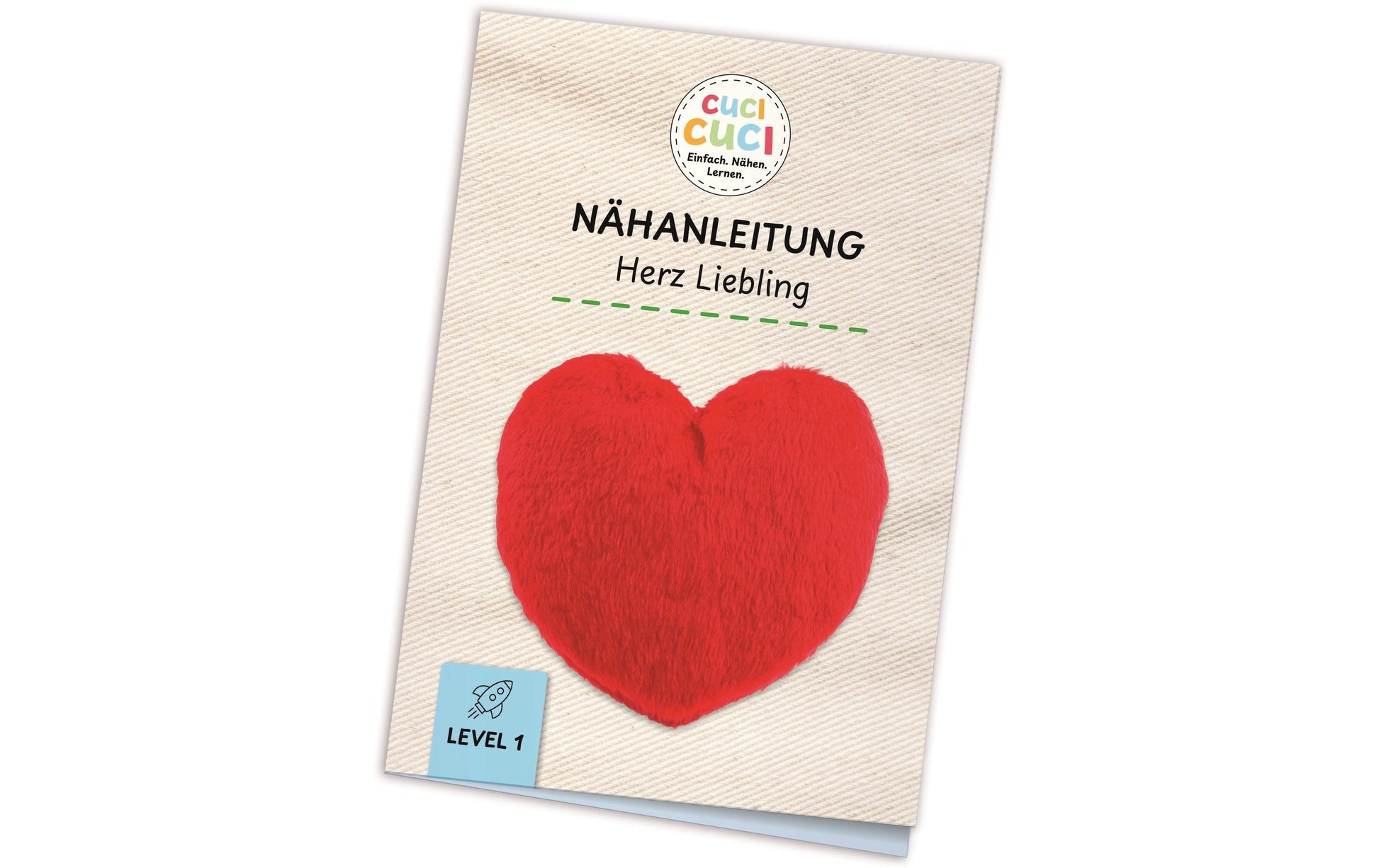 CuciCuci – Nähset Herz – inkl. Anleitung – Stoff, Rot – ab 5 Jahren