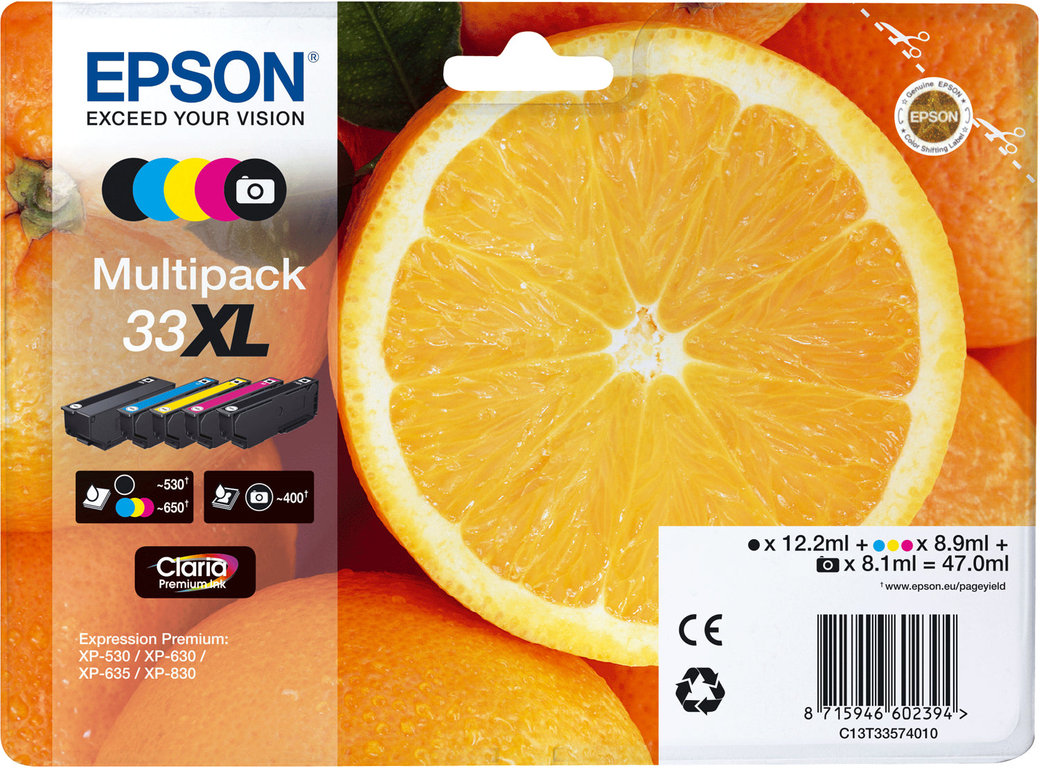Epson Tintenpatronen-Multipack 33XL, 5er-Pack