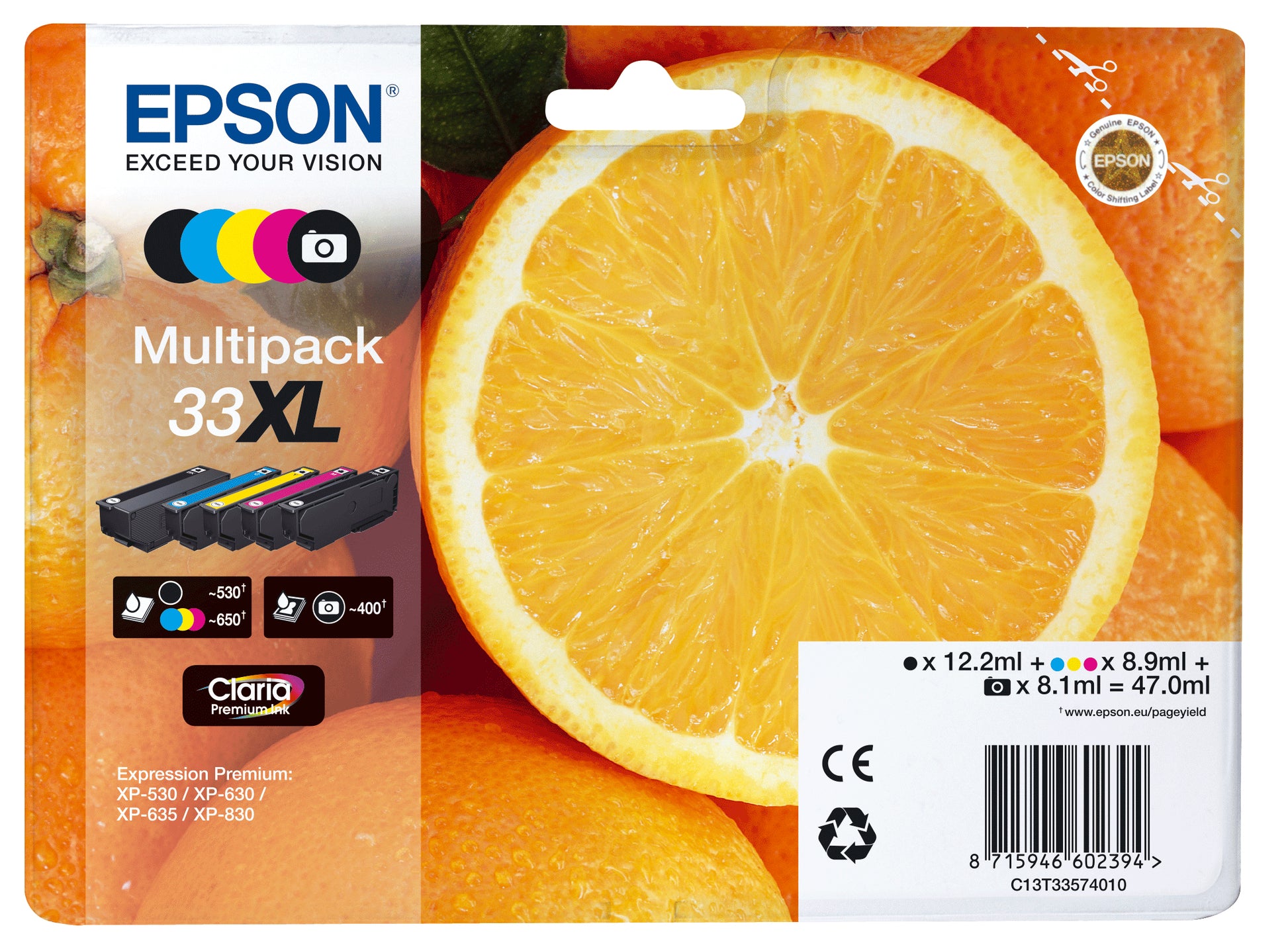 Epson Tintenpatronen-Multipack 33XL, 5er-Pack