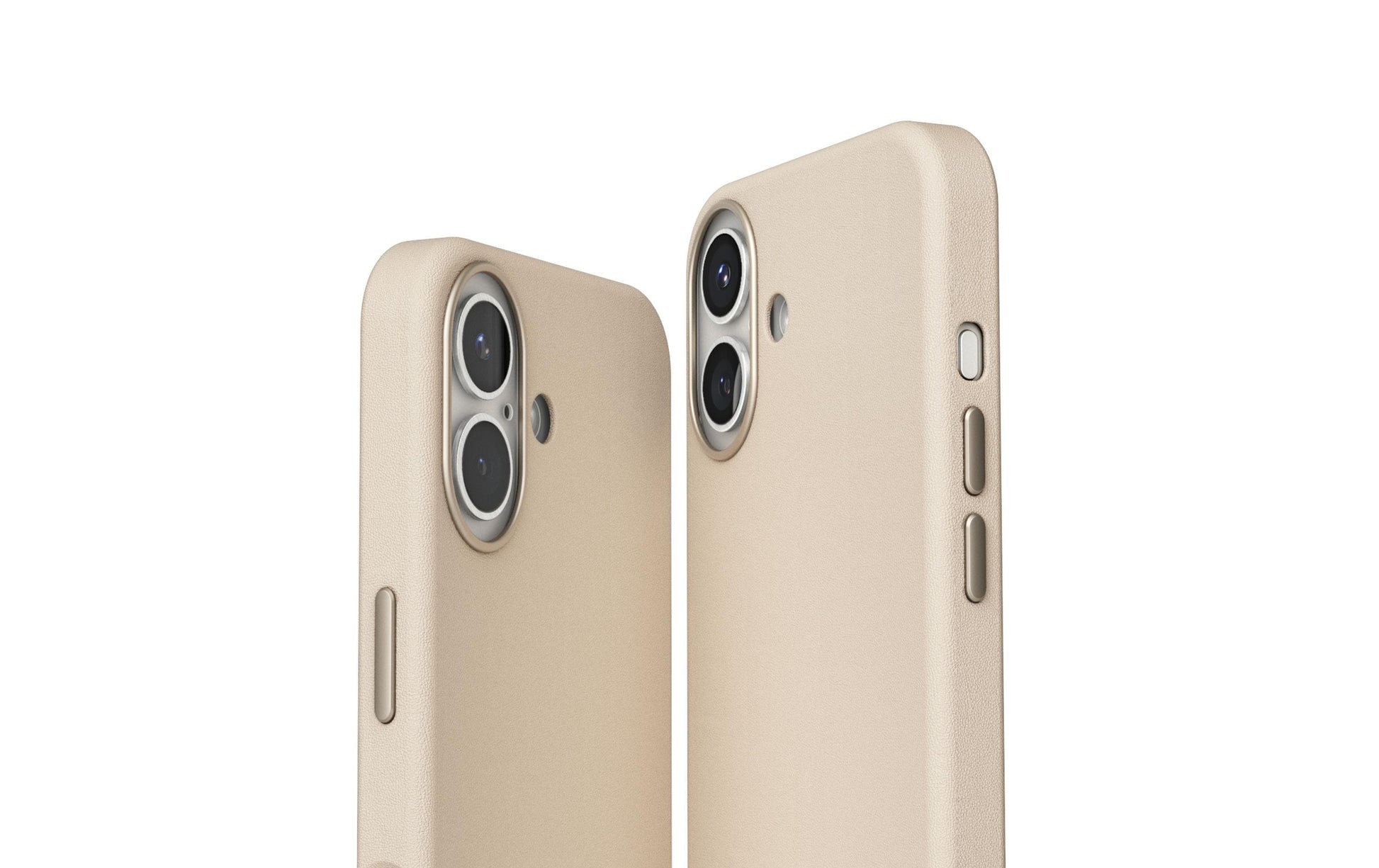 Vonmählen Backcover – für Apple iPhone 16 – beige – Leder – MagSafe-kompatibel