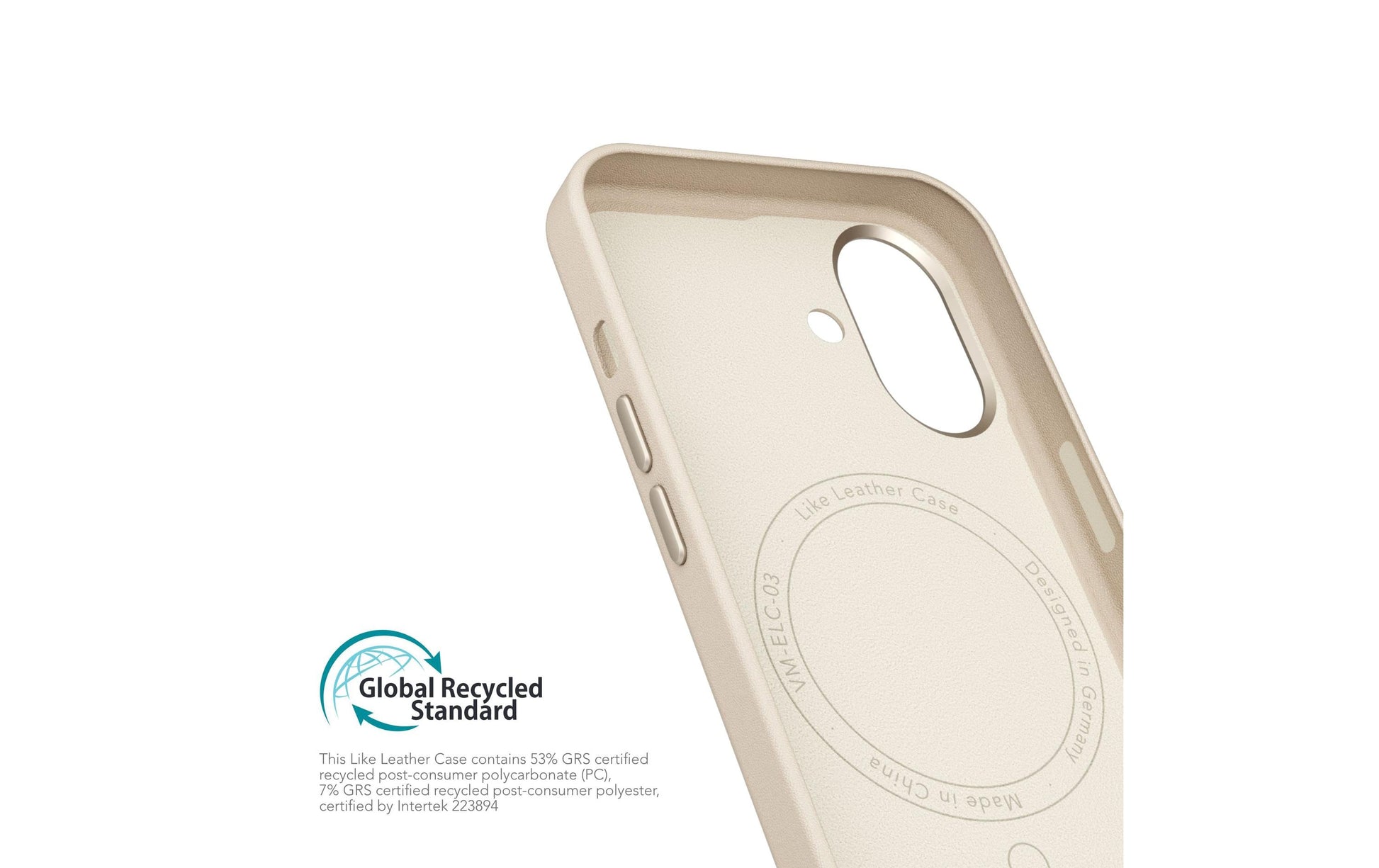 Vonmählen Backcover – für Apple iPhone 16 – beige – Leder – MagSafe-kompatibel