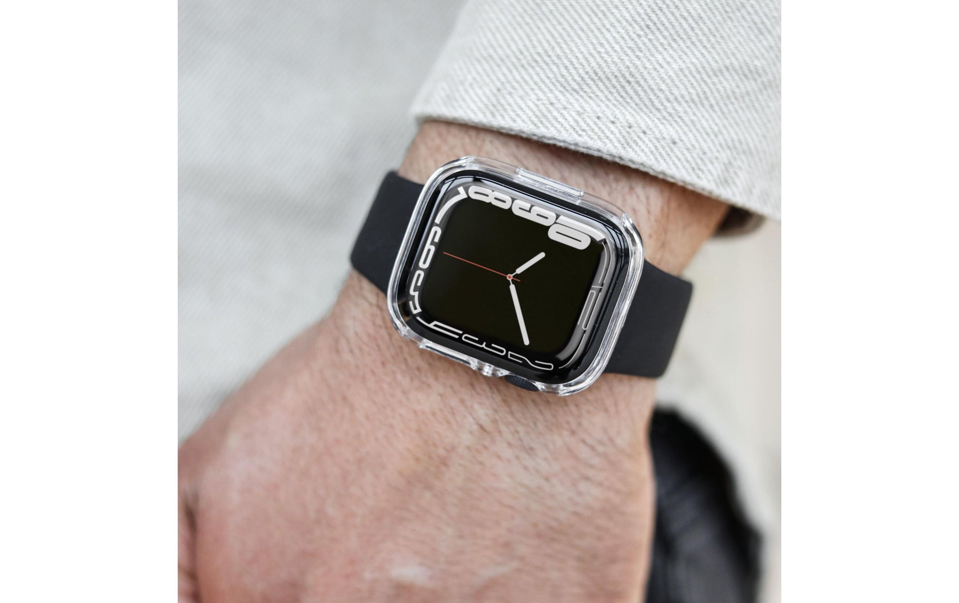 Vonmählen Thin Case – Displayschutz für Apple Watch Series 10 46 mm, Transparent, Silikon & gehärtetes Glas