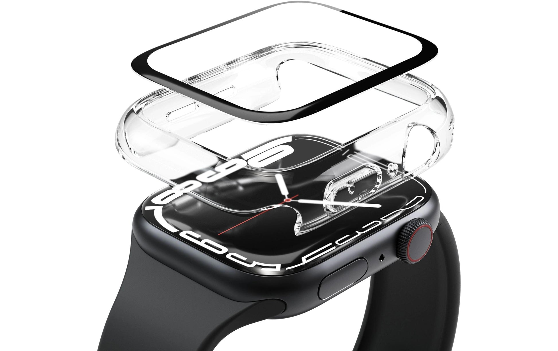 Vonmählen Thin Case – Displayschutz für Apple Watch Series 10 46 mm, Transparent, Silikon & gehärtetes Glas