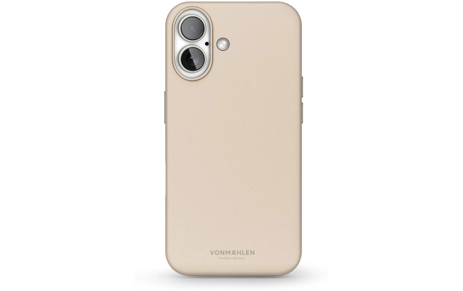 Vonmählen Backcover – für Apple iPhone 16 – beige – Leder – MagSafe-kompatibel