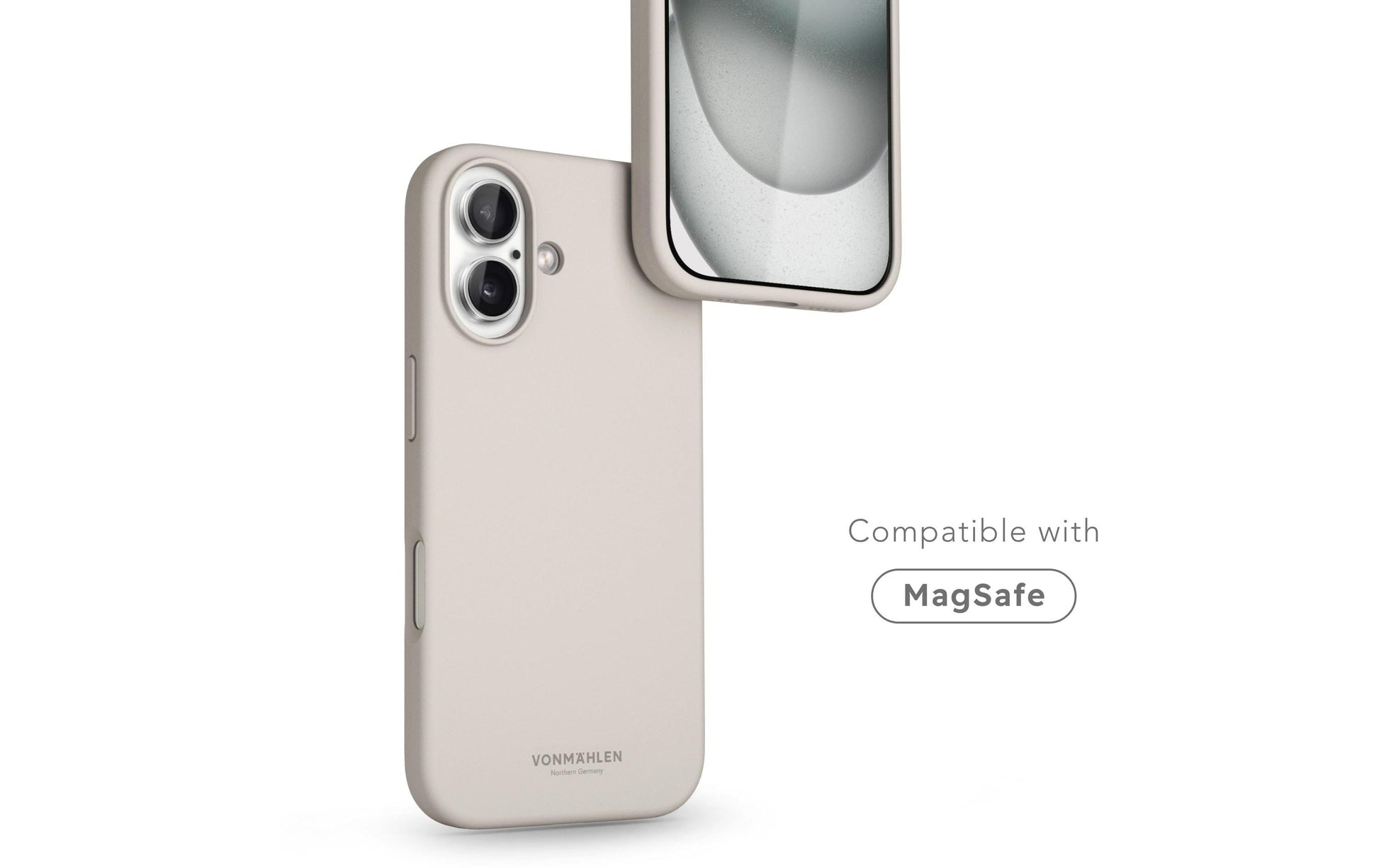 Vonmählen Backcover – für Apple iPhone 16 – MagSafe, Silikon, Creme