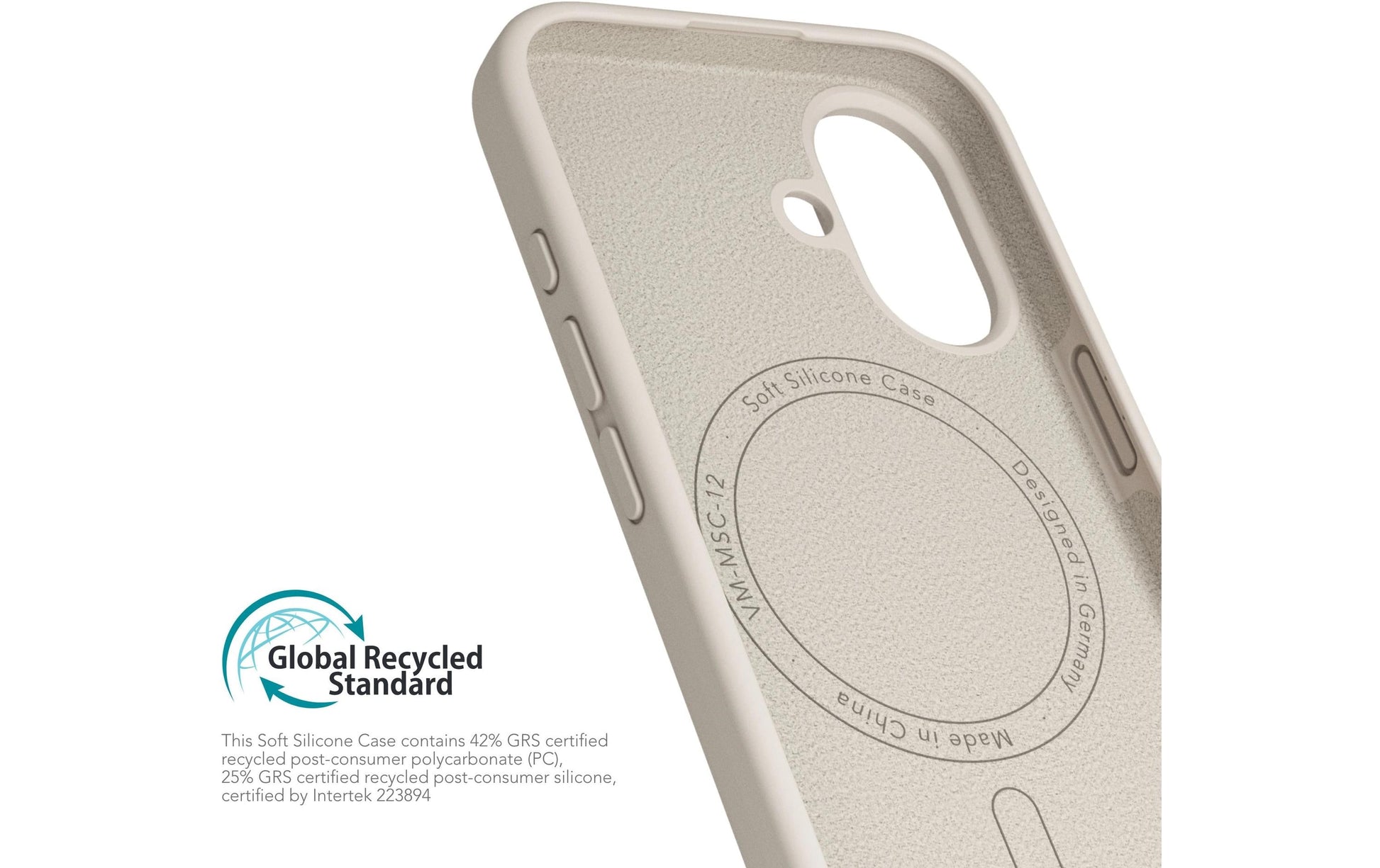 Vonmählen Backcover – für Apple iPhone 16 – MagSafe, Silikon, Creme