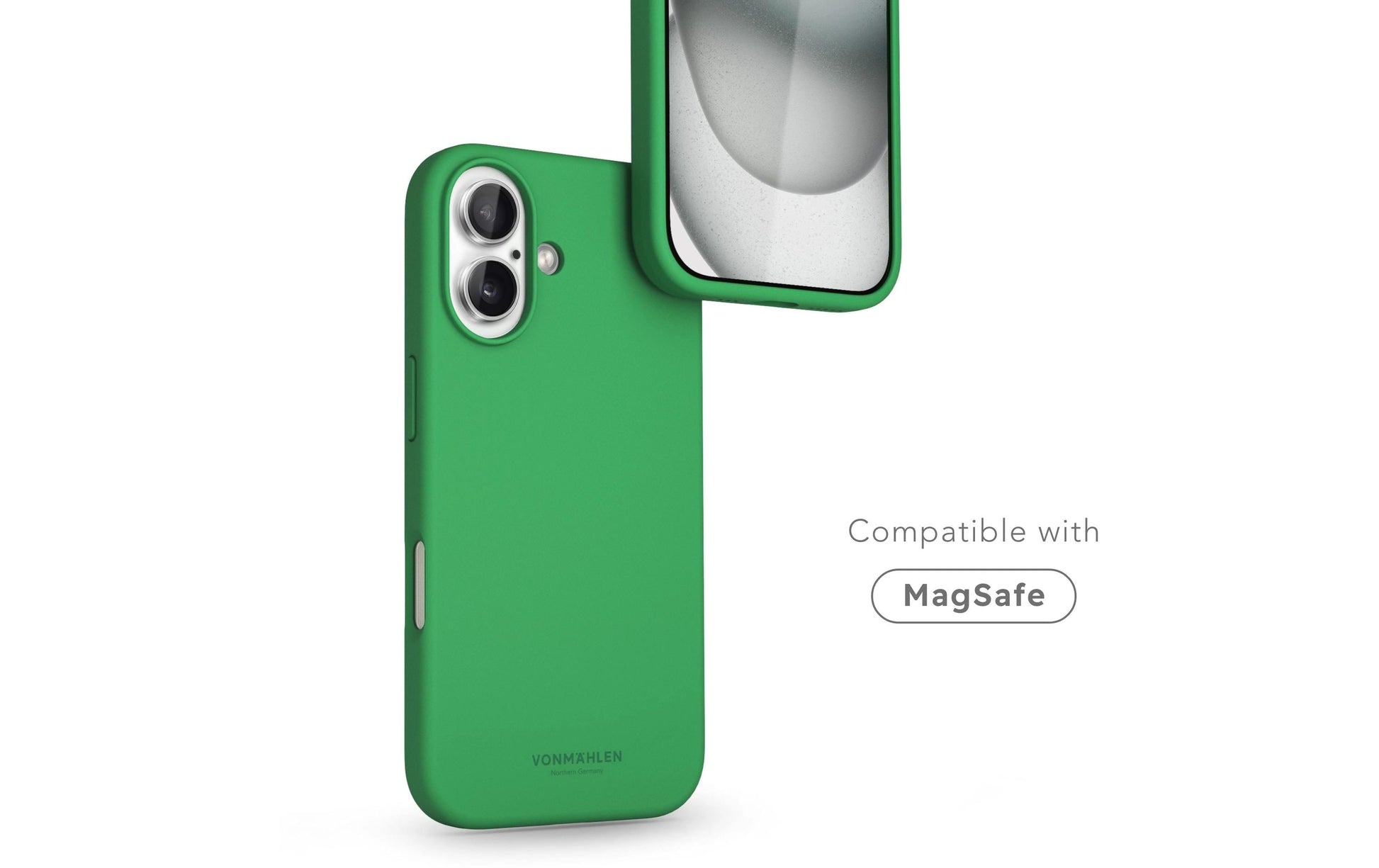 Vonmählen Soft Silikon Backcover – für Apple iPhone 16 Plus, MagSafe, Silikon, Green Haven