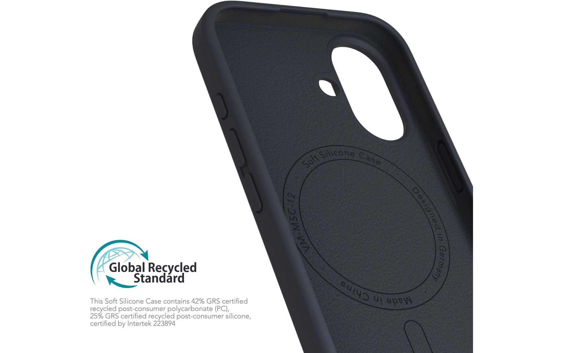 Vonmählen Backcover – für Apple iPhone 16 – Navy – Silikon – MagSafe-kompatibel