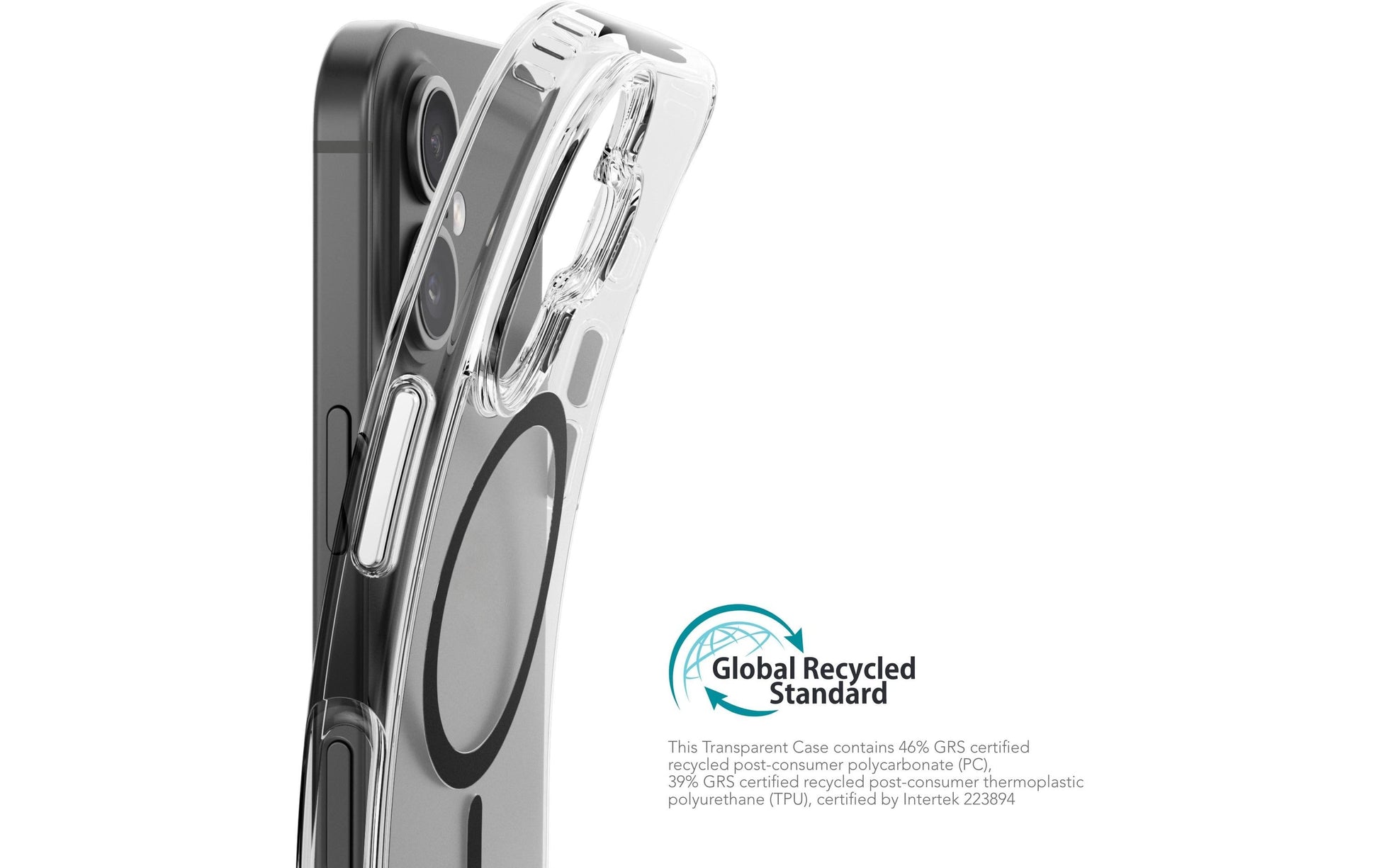 Vonmählen Backcover – für Apple iPhone 16, MagSafe, Kunststoff, schwarz/transparent