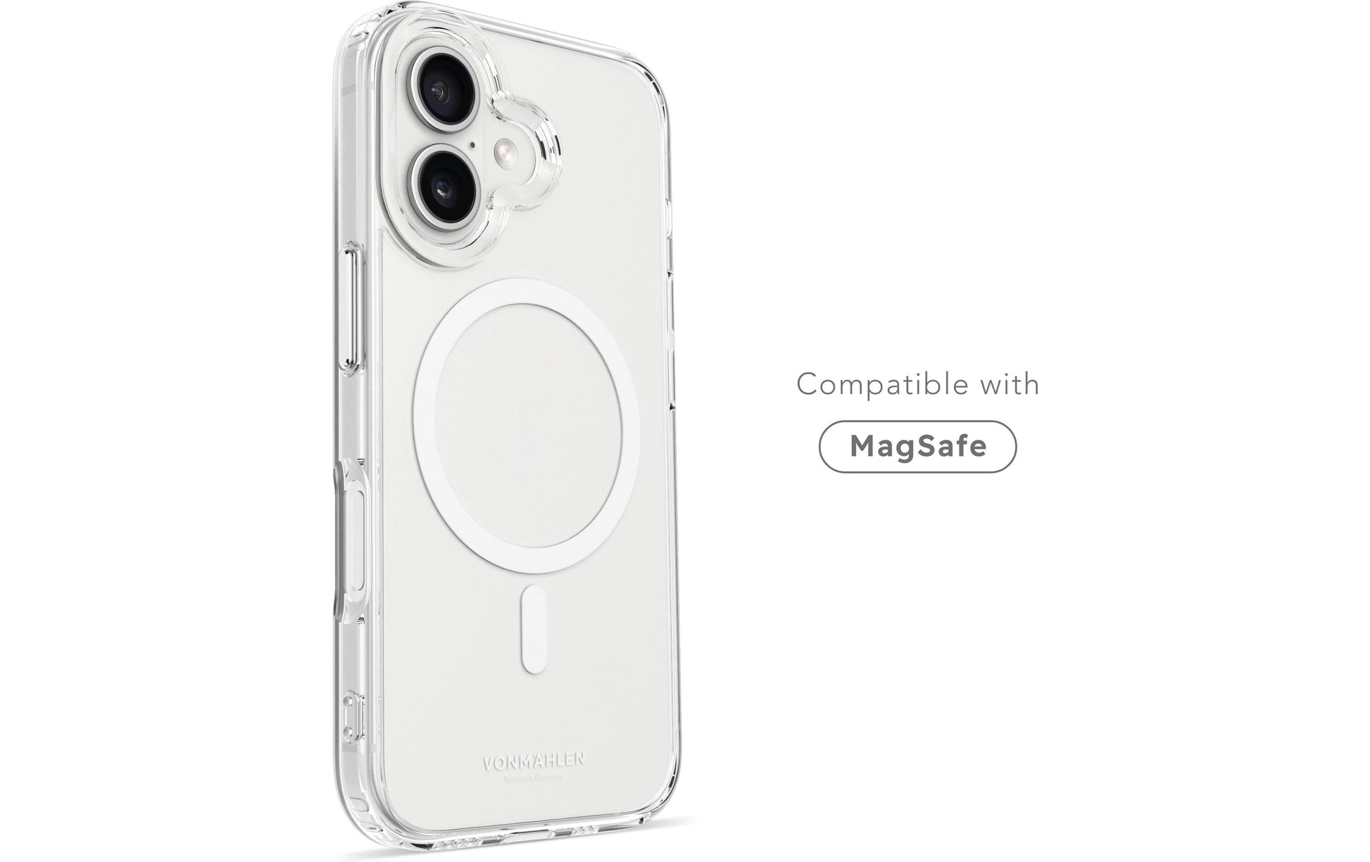 Vonmählen Backcover – für Apple iPhone 16, MagSafe, Kunststoff, Transparent