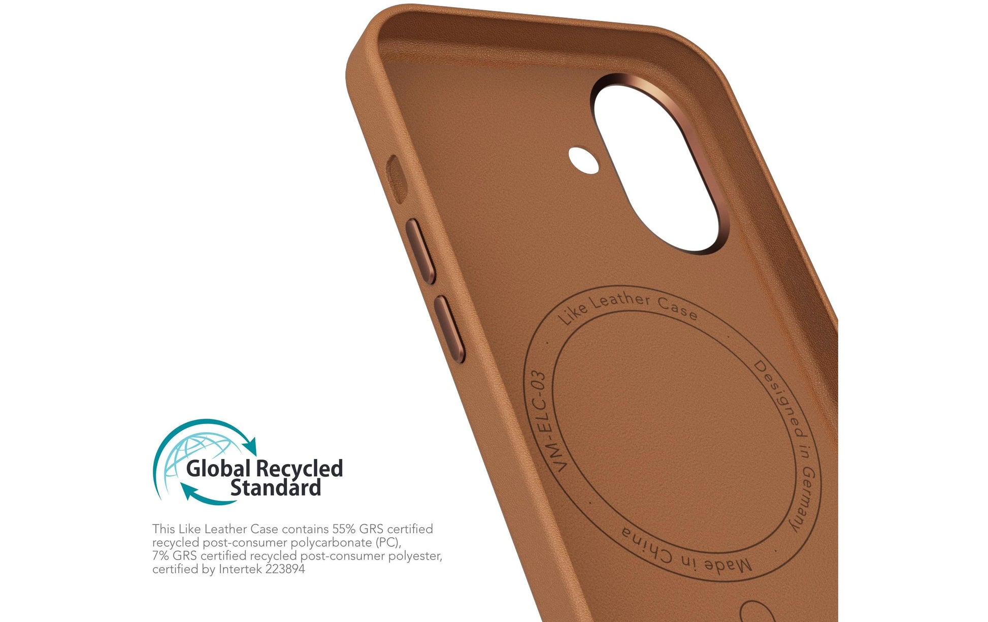 Vonmählen Backcover – für Apple iPhone 16 Plus, MagSafe, Leder, Braun, schockresistent