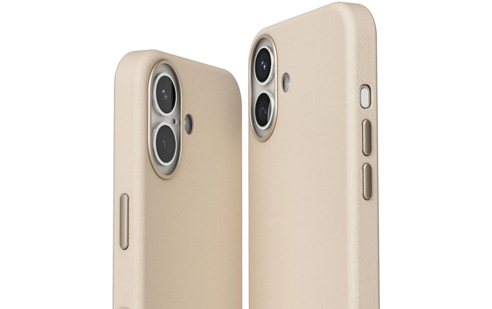 Vonmählen Backcover – für Apple iPhone 16 Plus – MagSafe, Mikrofaser + Veganes Leder, Creme