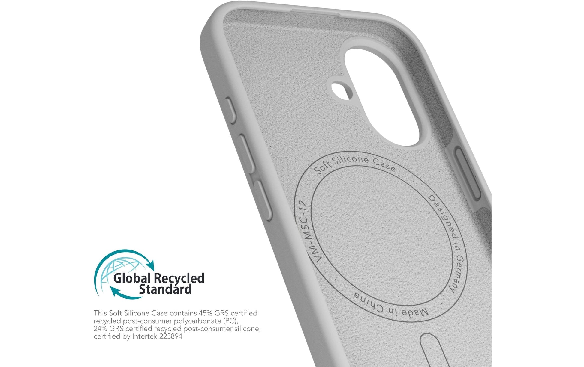 Vonmählen Backcover – für Apple iPhone 16 Plus, MagSafe, Silikon, Hellgrau