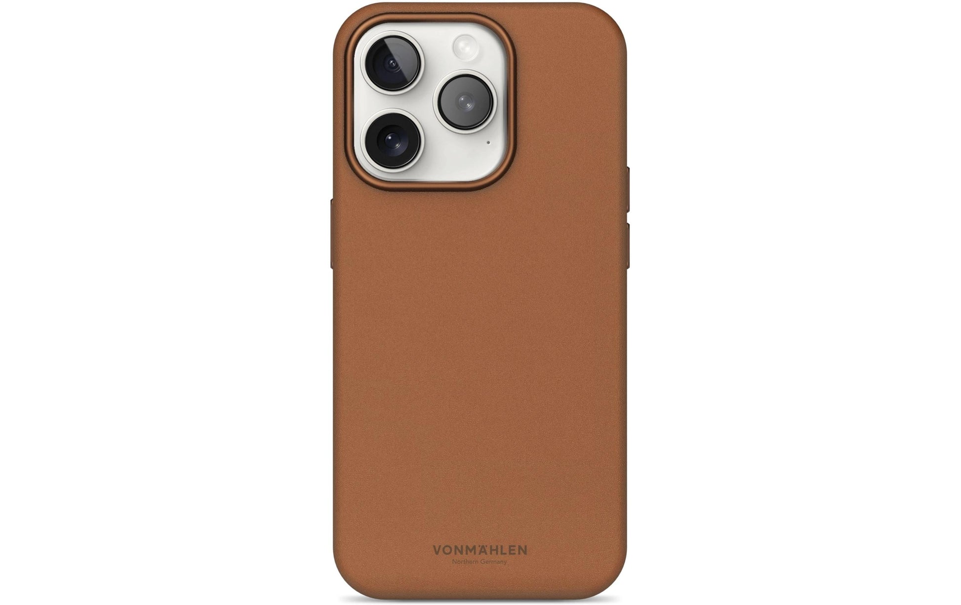 Vonmählen Backcover – für Apple iPhone 16 Pro Max, MagSafe, veganes Leder+Mikrofaser, Braun
