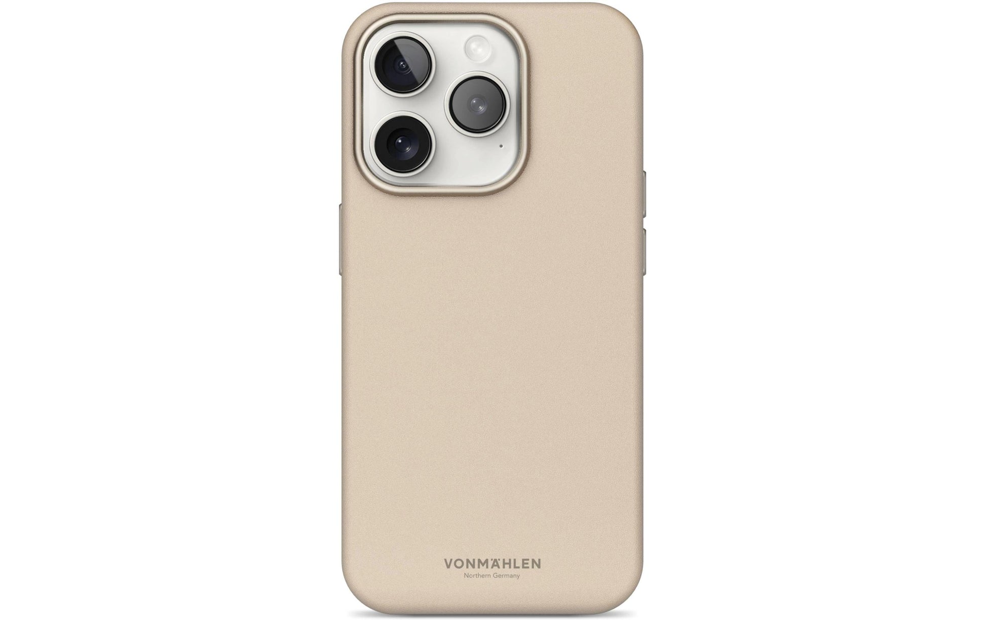 Vonmählen Backcover – für Apple iPhone 16 Pro Max – beige – Kunstleder – MagSafe-kompatibel