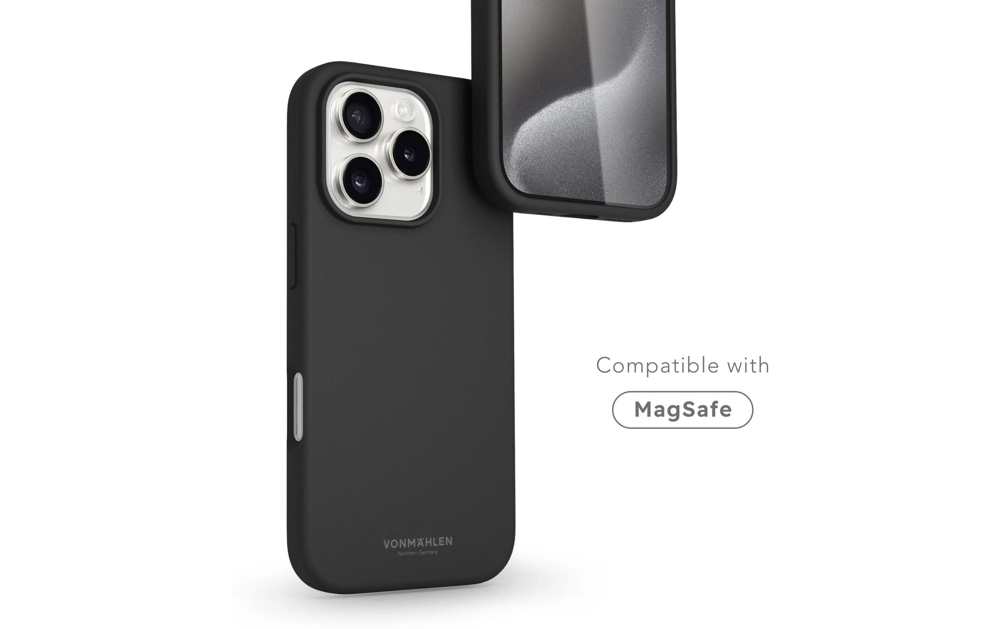 Vonmählen Backcover – für Apple iPhone 16 Pro Max, MagSafe, Silikon, Schwarz