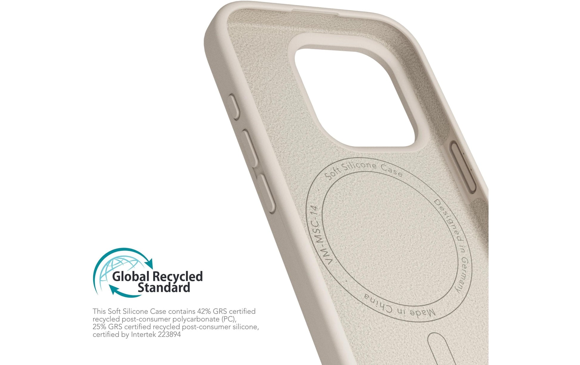 Vonmählen Backcover – für Apple iPhone 16 Pro – beige – Silikon – MagSafe-kompatibel, stossfest