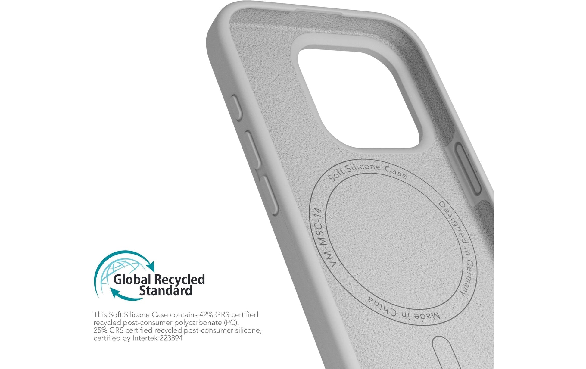Vonmählen Backcover – für Apple iPhone 16 Pro – hellgrau – Silikon – MagSafe-kompatibel