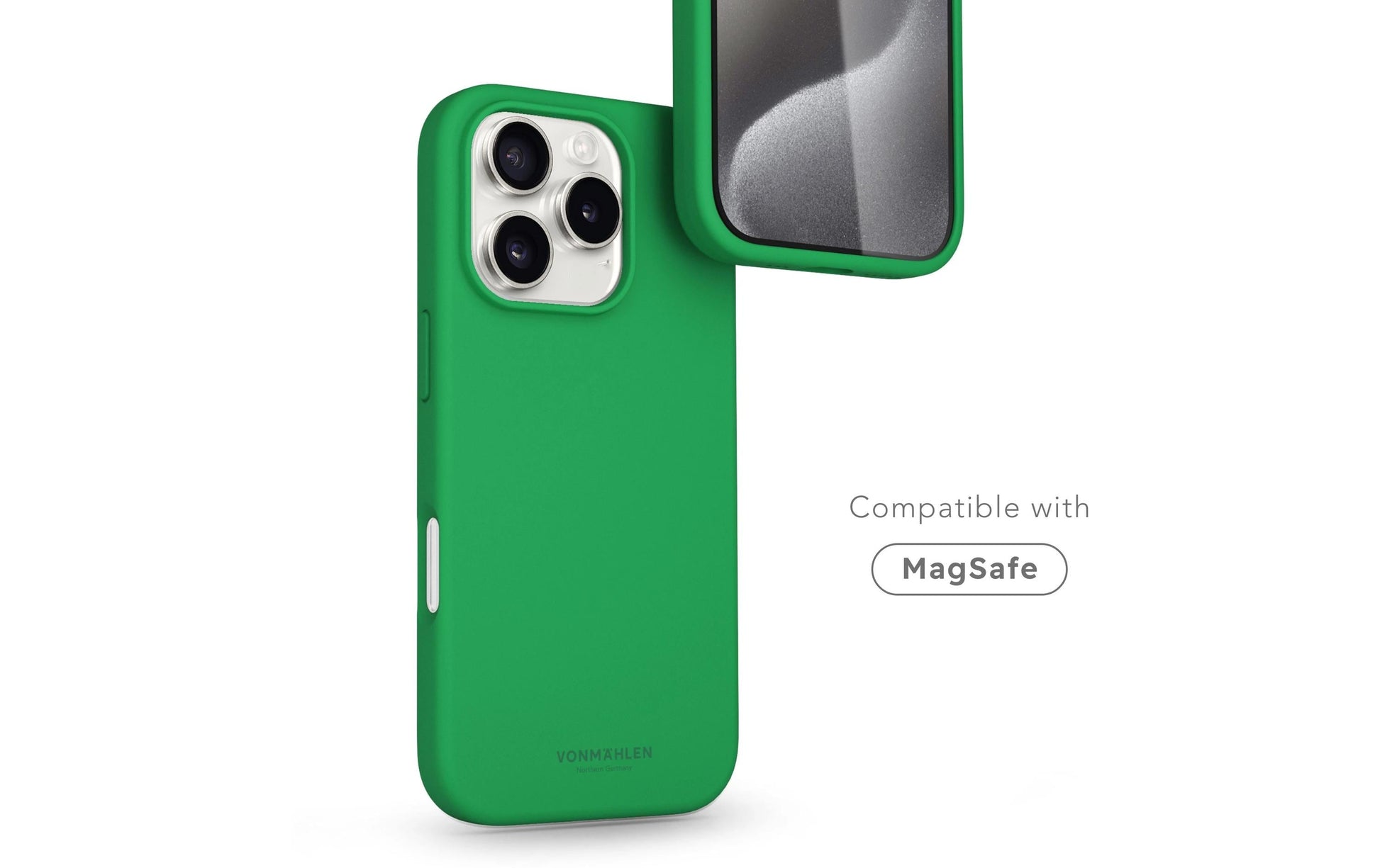 Vonmählen Backcover – für Apple iPhone 16 Pro Max – grün – Silikon, MagSafe-kompatibel