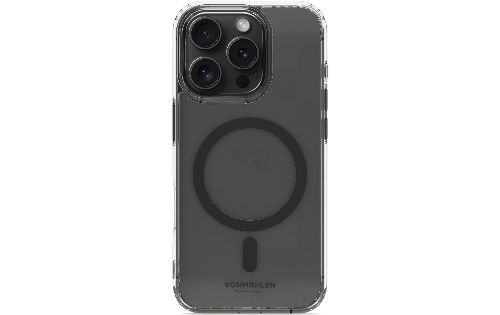 Vonmählen Backcover – für Apple iPhone 16 Pro Max, MagSafe, Kunststoff, transparent/schwarz