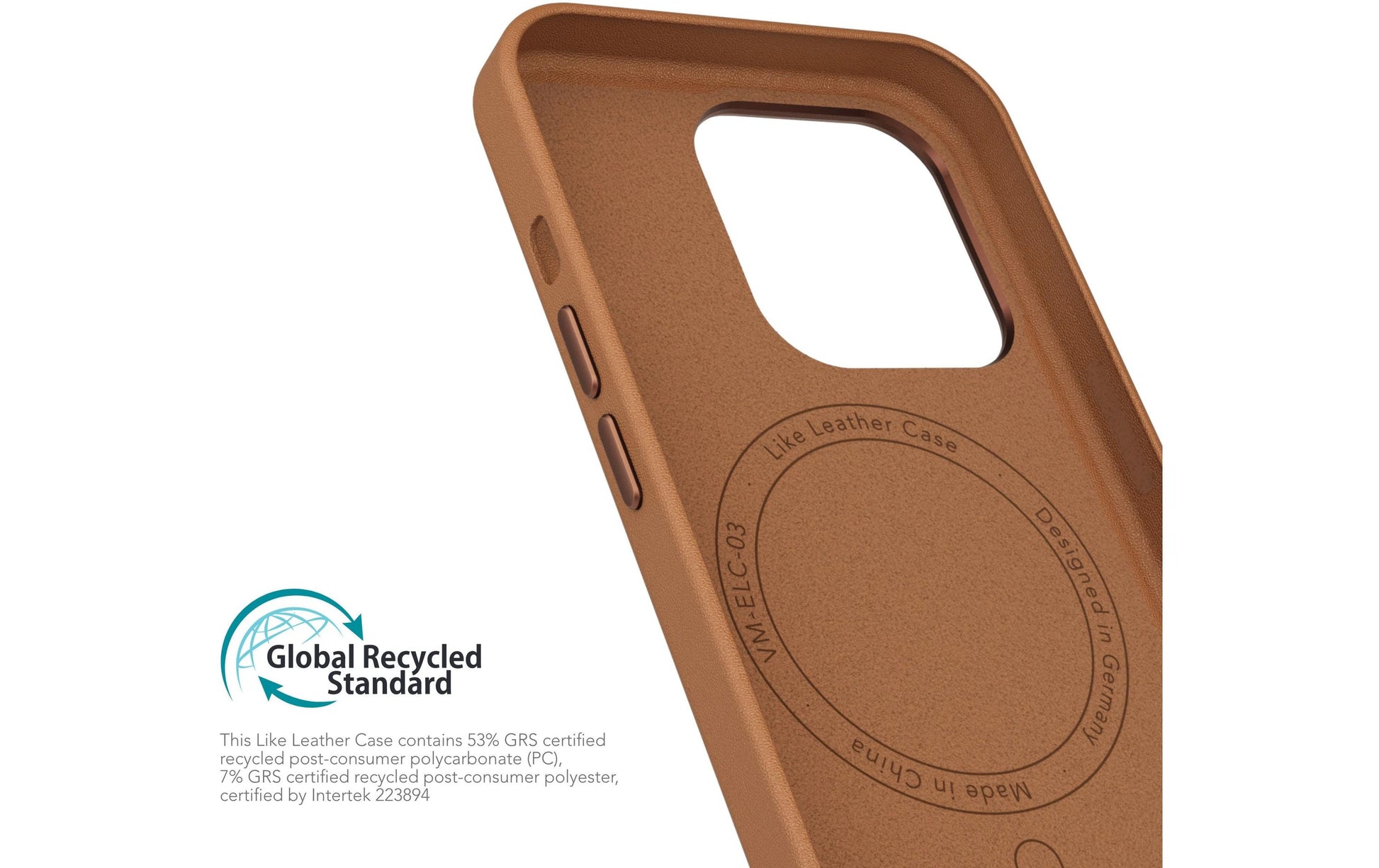 Vonmählen Backcover – für Apple iPhone 16 Pro Max, MagSafe, veganes Leder+Mikrofaser, Braun