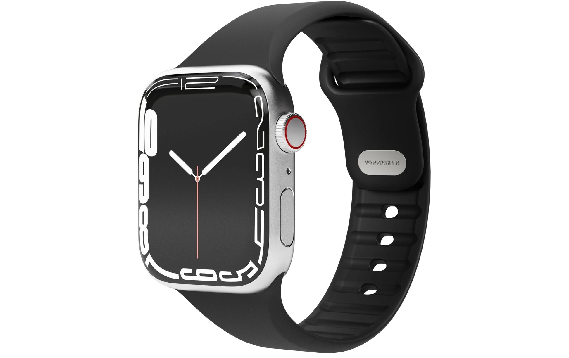 Vonmählen Classic Band 2 – Silikon, Schwarz, für Apple Watch