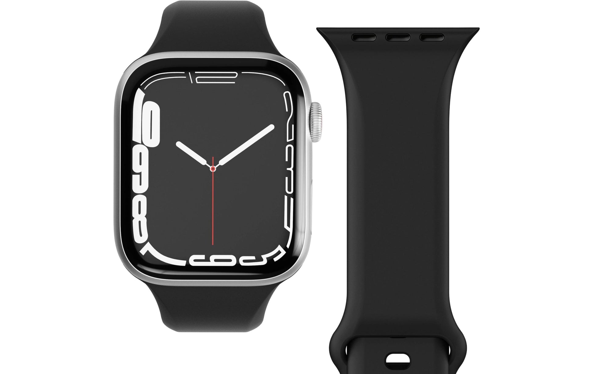 Vonmählen Classic Band 2 – Silikon, Schwarz, für Apple Watch