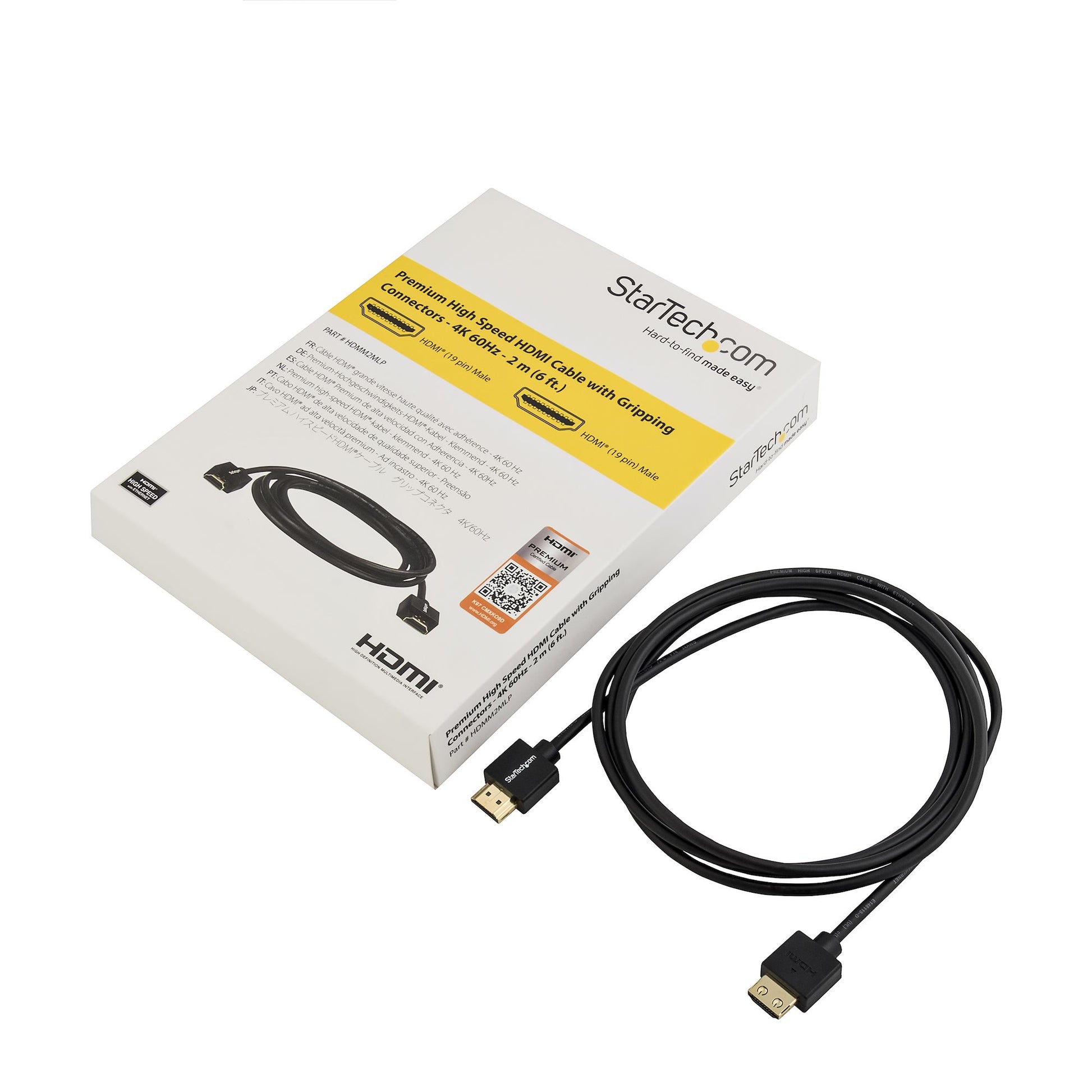 StarTech.com HDMI Kabel HDMI 2.0 4K 60 Hz – 2 m – HDR, ARC