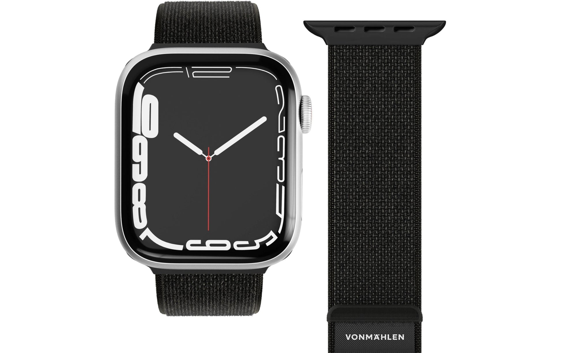 Vonmählen Fitness Loop 2 – Armband – für Apple Watch 40/41/42 mm, Schwarz, Nylon