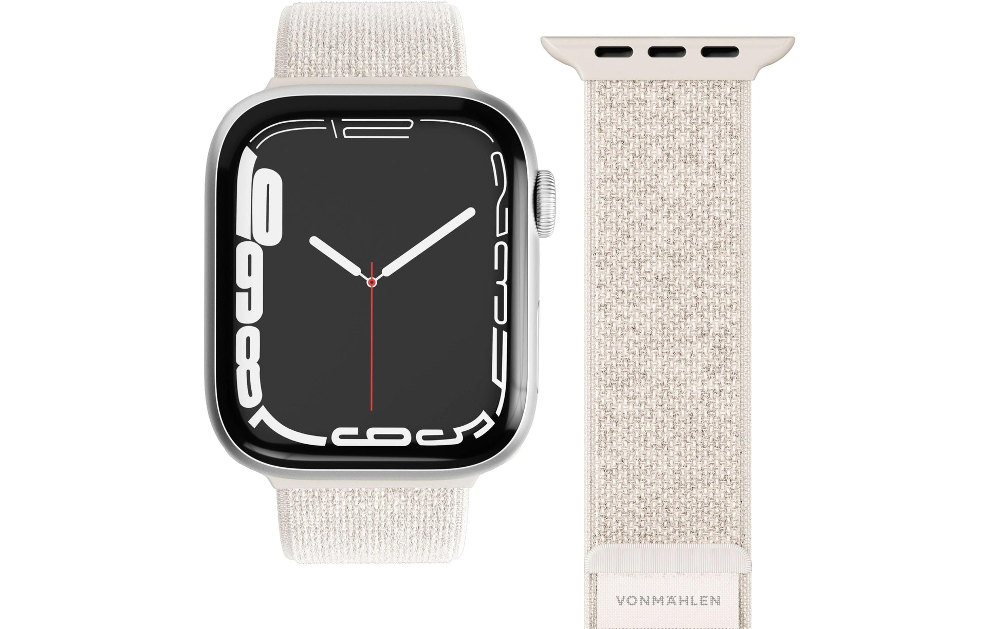 Vonmählen Fitness Loop 2 – Armband – für Apple Watch 40 / 41 / 42 mm, Creme, Nylon