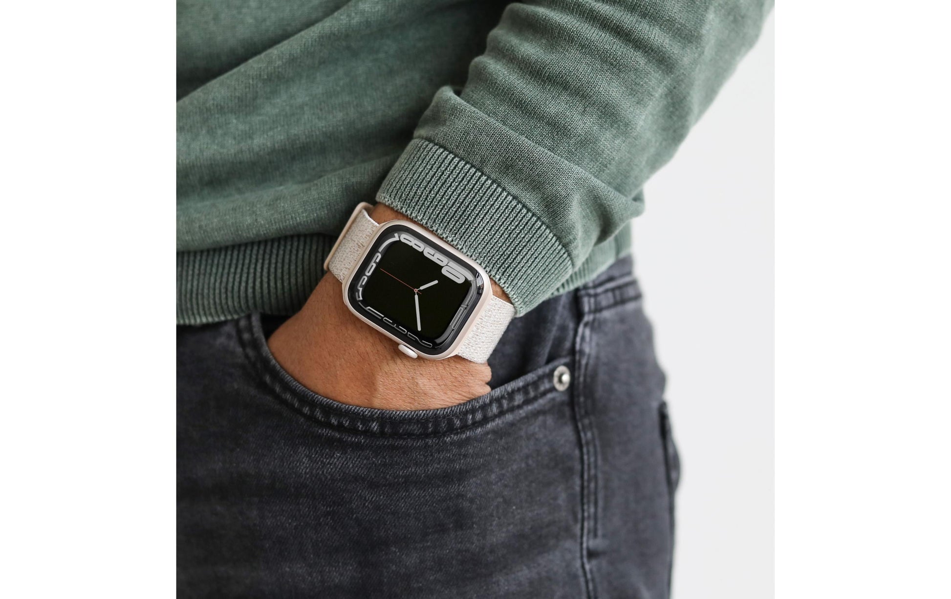 Vonmählen Fitness Loop 2 – Armband – für Apple Watch 40 / 41 / 42 mm, Creme, Nylon