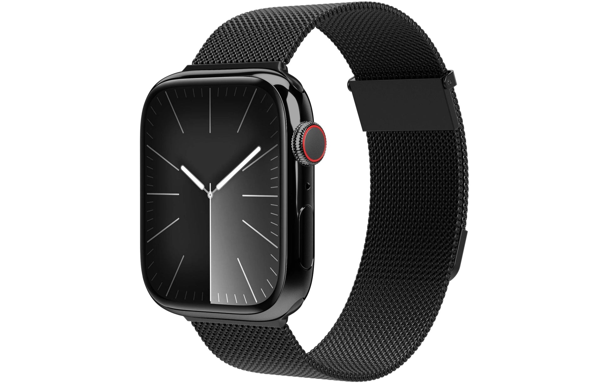 Vonmählen Milanese Loop 2 – Edelstahl Schwarz, für Apple Watch 44–49 mm