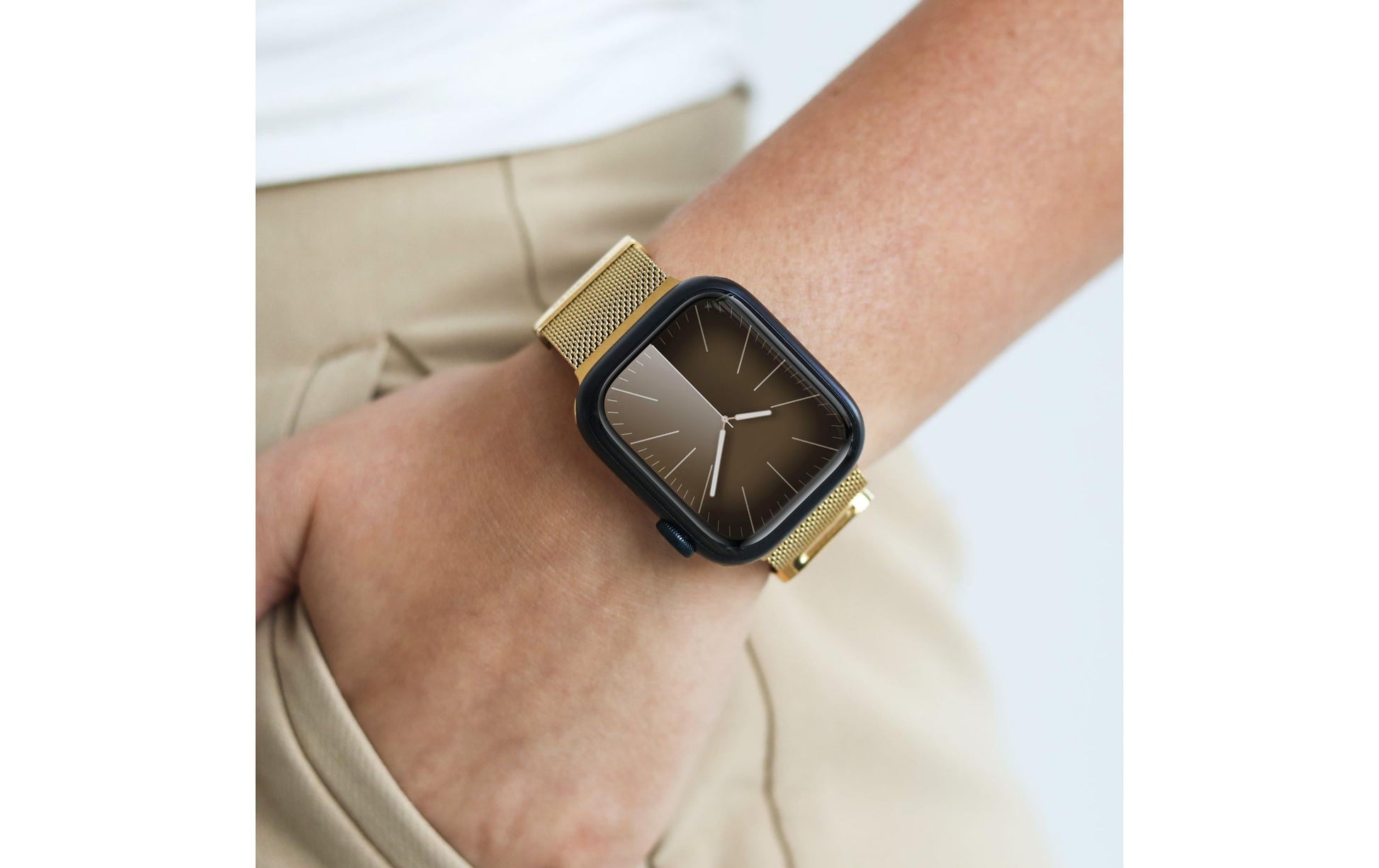 Vonmählen Milanese Loop 2 – Edelstahl Gold, für Apple Watch 40/41/42 mm
