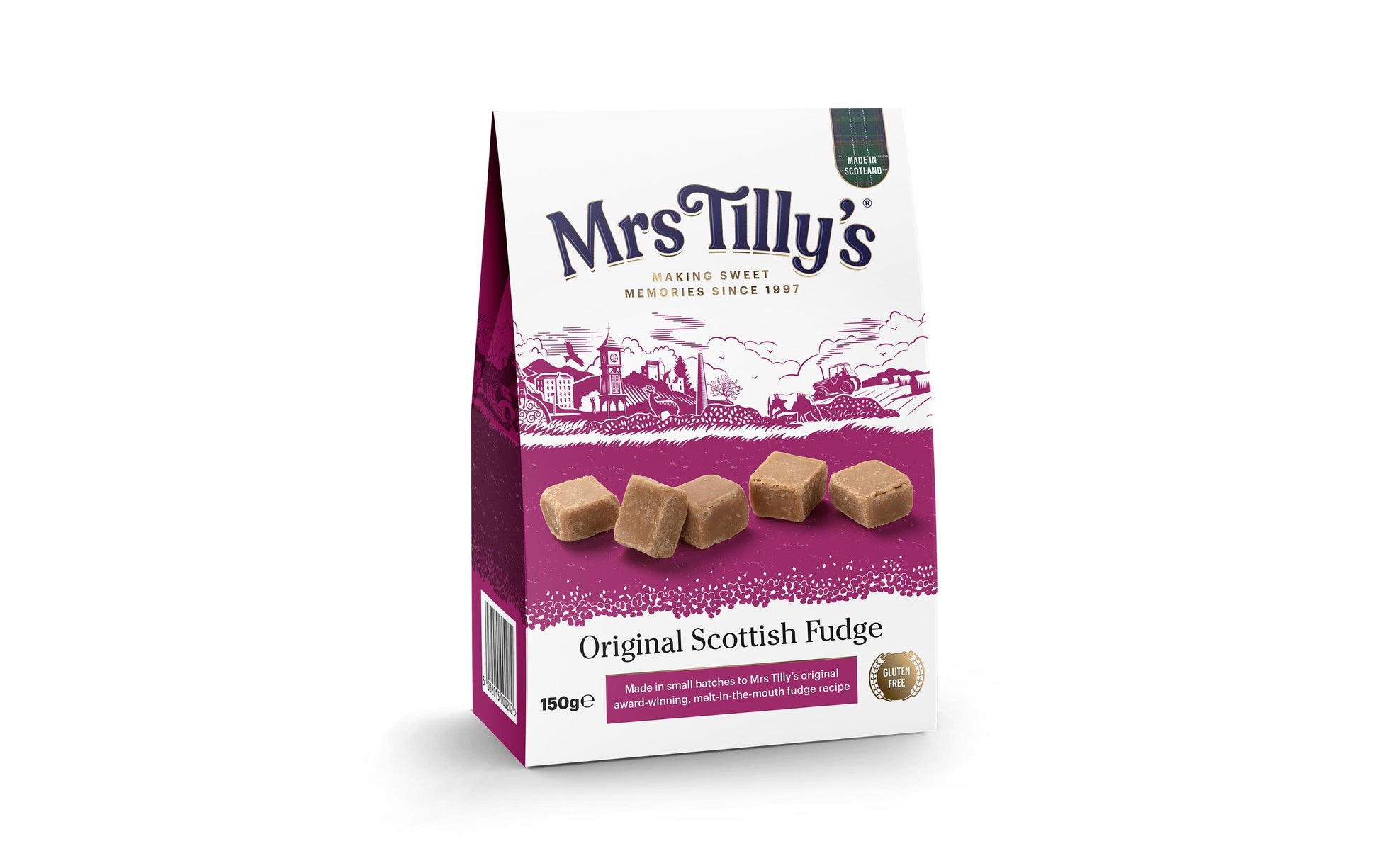 Mrs Tilly's Traditionelle Fudge Kaubonbons – Karamell, glutenfrei – 150 g