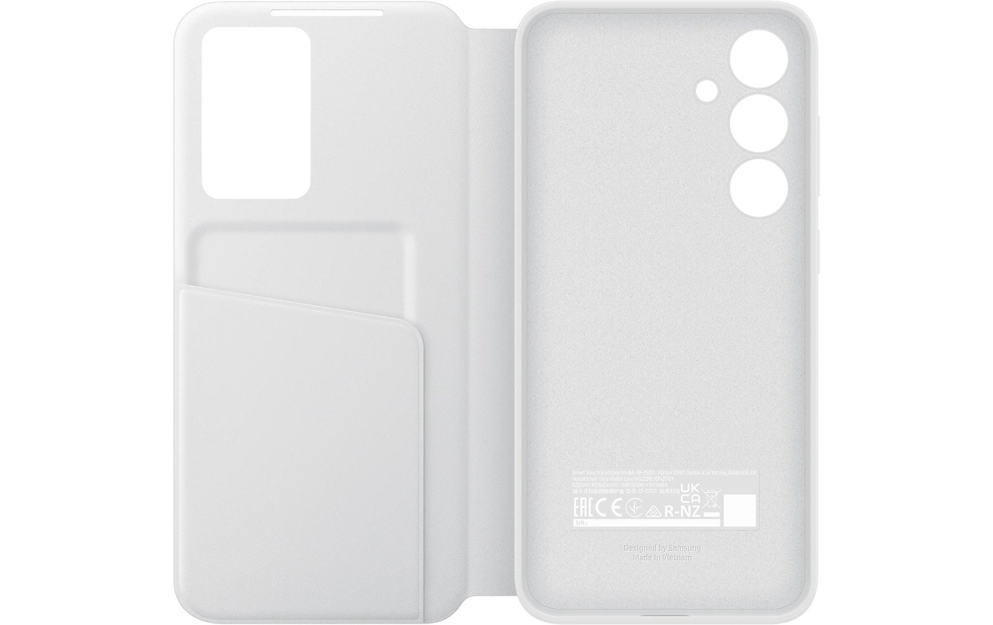 Samsung Booklet-Hülle – für Samsung Galaxy S24 FE – weiss – mit Kartenfach