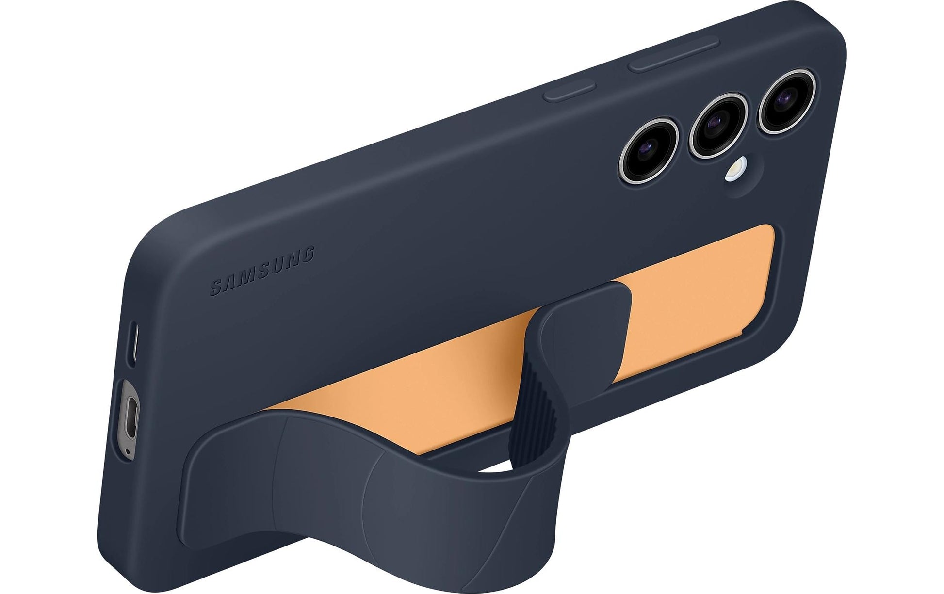 Samsung Backcover – für Samsung Galaxy S24 FE, mit Ständer, Silikon, Schwarz