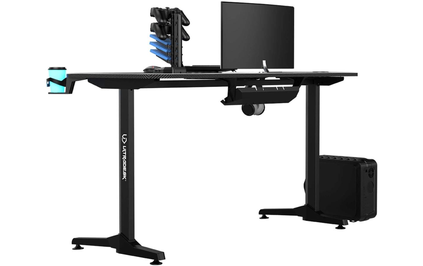 Ultradesk Frag Gaming-Tisch – 140 × 60 cm, schwarz, Metall