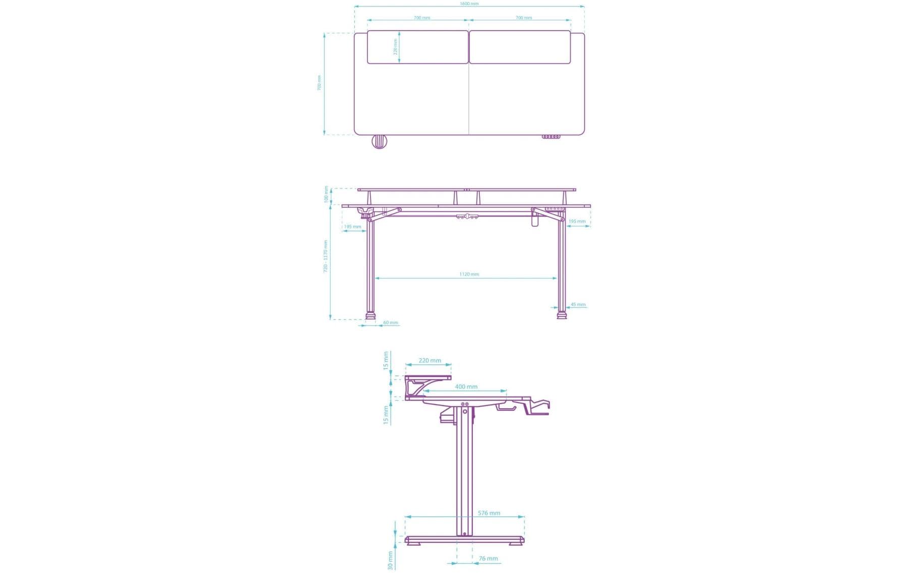 Ultradesk Highlander XXL Gaming-Tisch – 160 × 70 cm, elektrisch höhenverstellbar, schwarz, Stahl