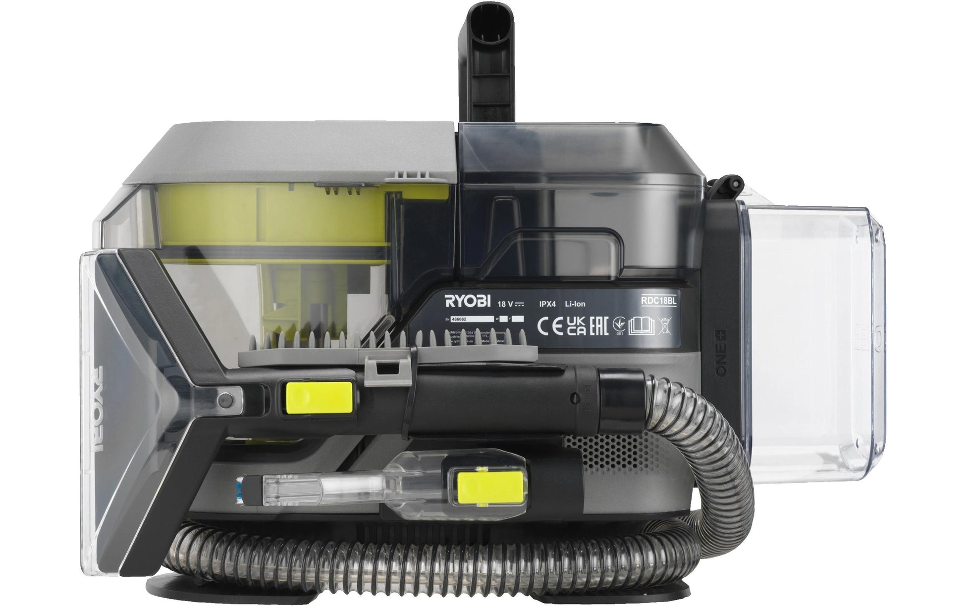 Ryobi Staubsauger RDC18BL-0 – 0,6 l, Akkubetrieben, Schlauch 0,1 m, 84 dB(A)