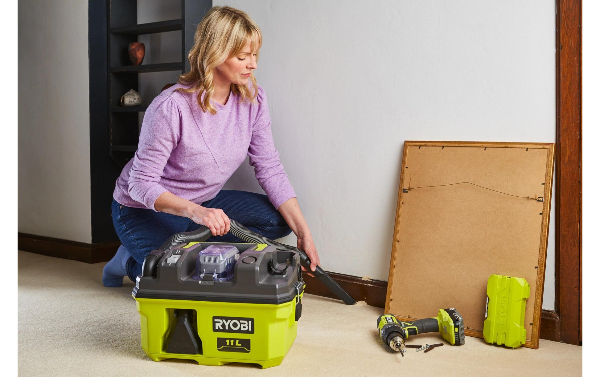 Ryobi Absauganlage RV1811-0 – 2-in-1, 11 l, Akkubetrieb, 94 dB(A)