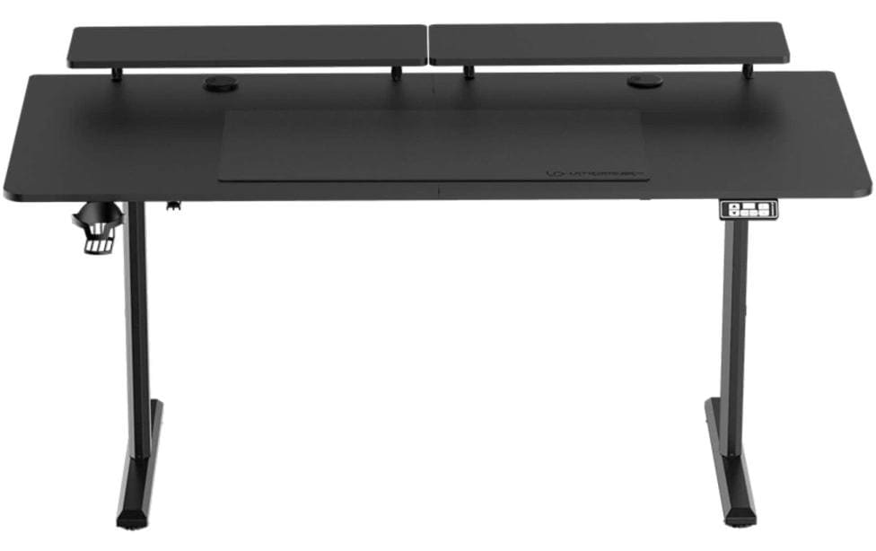 Ultradesk Highlander XXL Gaming-Tisch – 160 × 70 cm, elektrisch höhenverstellbar, schwarz, Stahl
