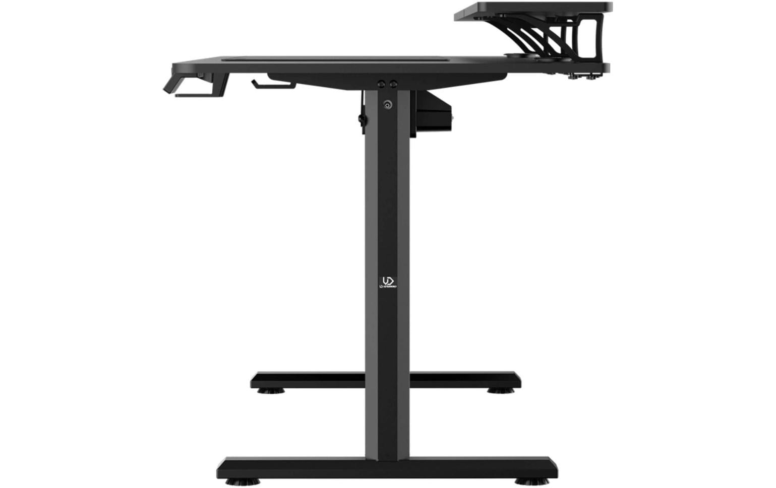 Ultradesk Highlander XXL Gaming-Tisch – 160 × 70 cm, elektrisch höhenverstellbar, schwarz, Stahl