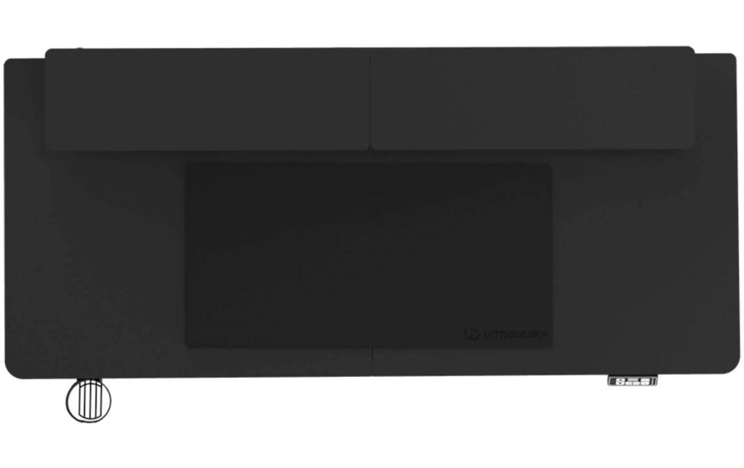 Ultradesk Highlander XXL Gaming-Tisch – 160 × 70 cm, elektrisch höhenverstellbar, schwarz, Stahl
