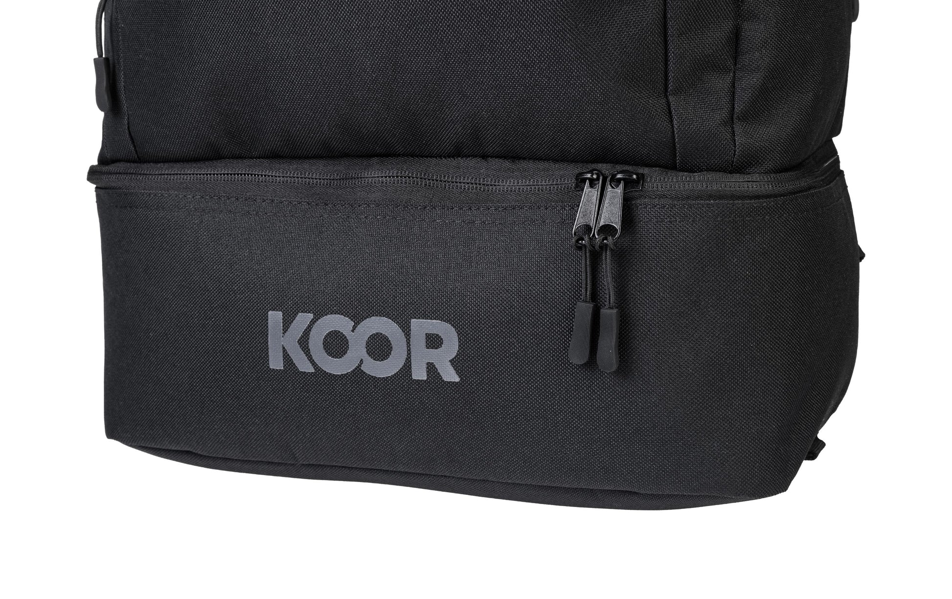KOOR Sportrucksack F02641 – 25 l, mit Schuhfach, 600D Polyester – Schwarz, 180 × 450 × 320 mm