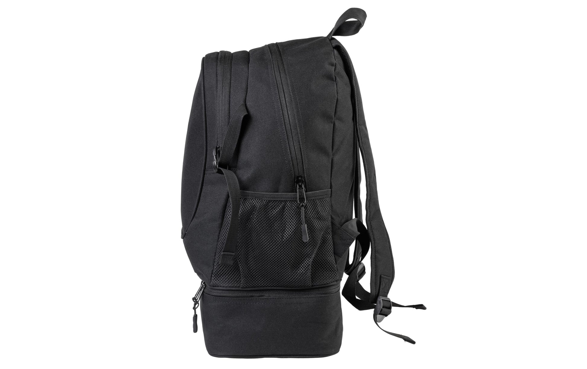 KOOR Sportrucksack F02643 – 30 l, mit Ballnetz, 600D Polyester – Schwarz, 435 × 235 × 310 mm
