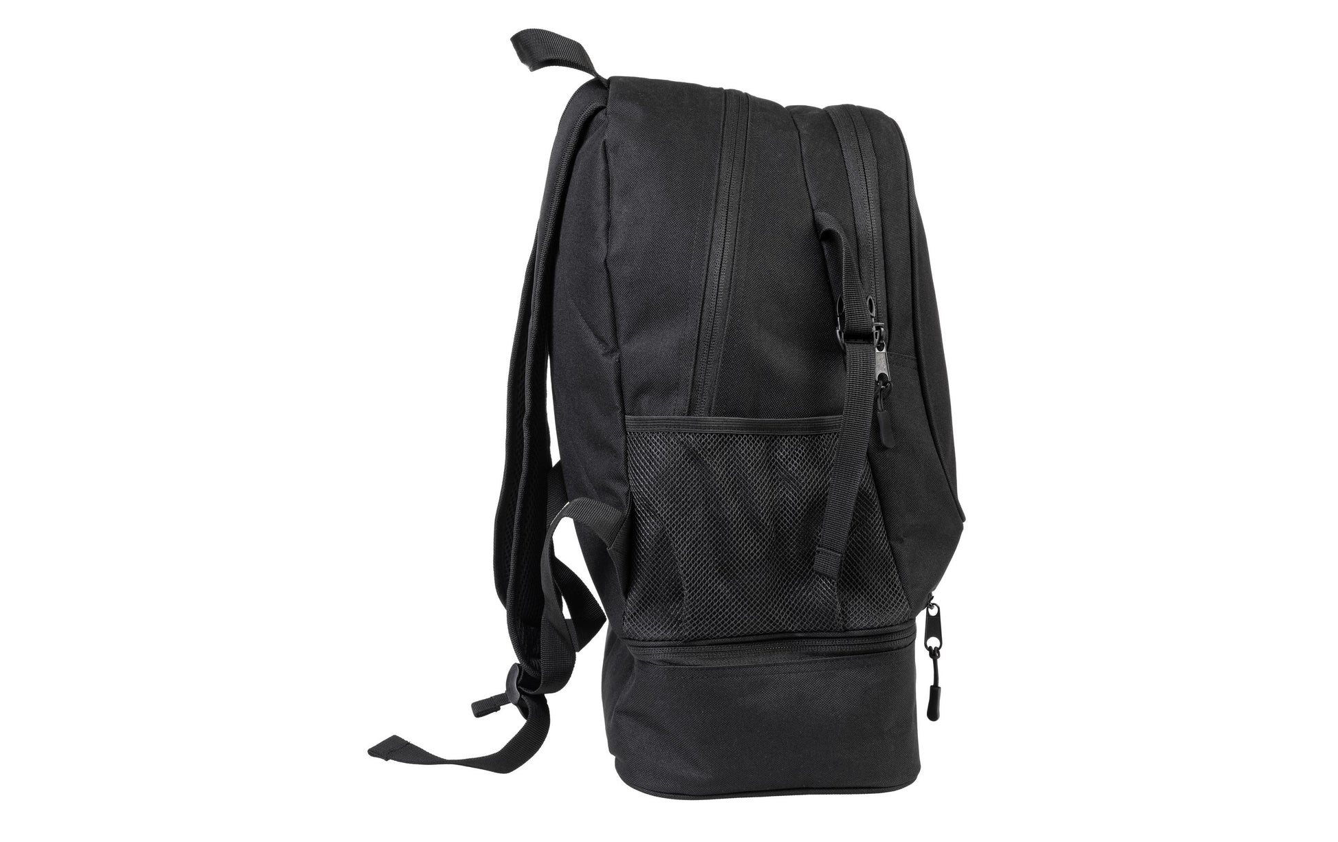 KOOR Sportrucksack F02643 – 30 l, mit Ballnetz, 600D Polyester – Schwarz, 435 × 235 × 310 mm