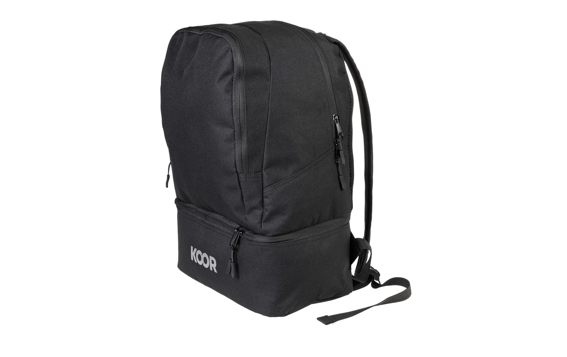 KOOR Sportrucksack F02641 – 25 l, mit Schuhfach, 600D Polyester – Schwarz, 180 × 450 × 320 mm