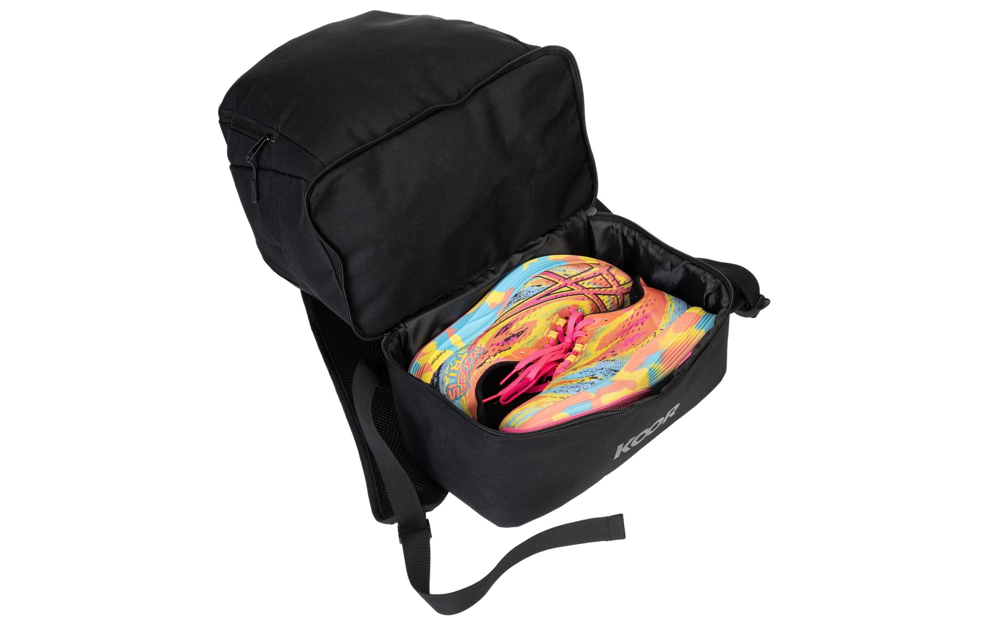 KOOR Sportrucksack F02641 – 25 l, mit Schuhfach, 600D Polyester – Schwarz, 180 × 450 × 320 mm