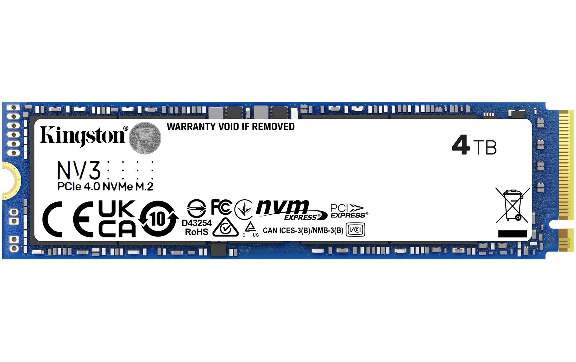 Kingston NV3 – 4000G, 4 TB, M.2 2280 NVMe SSD