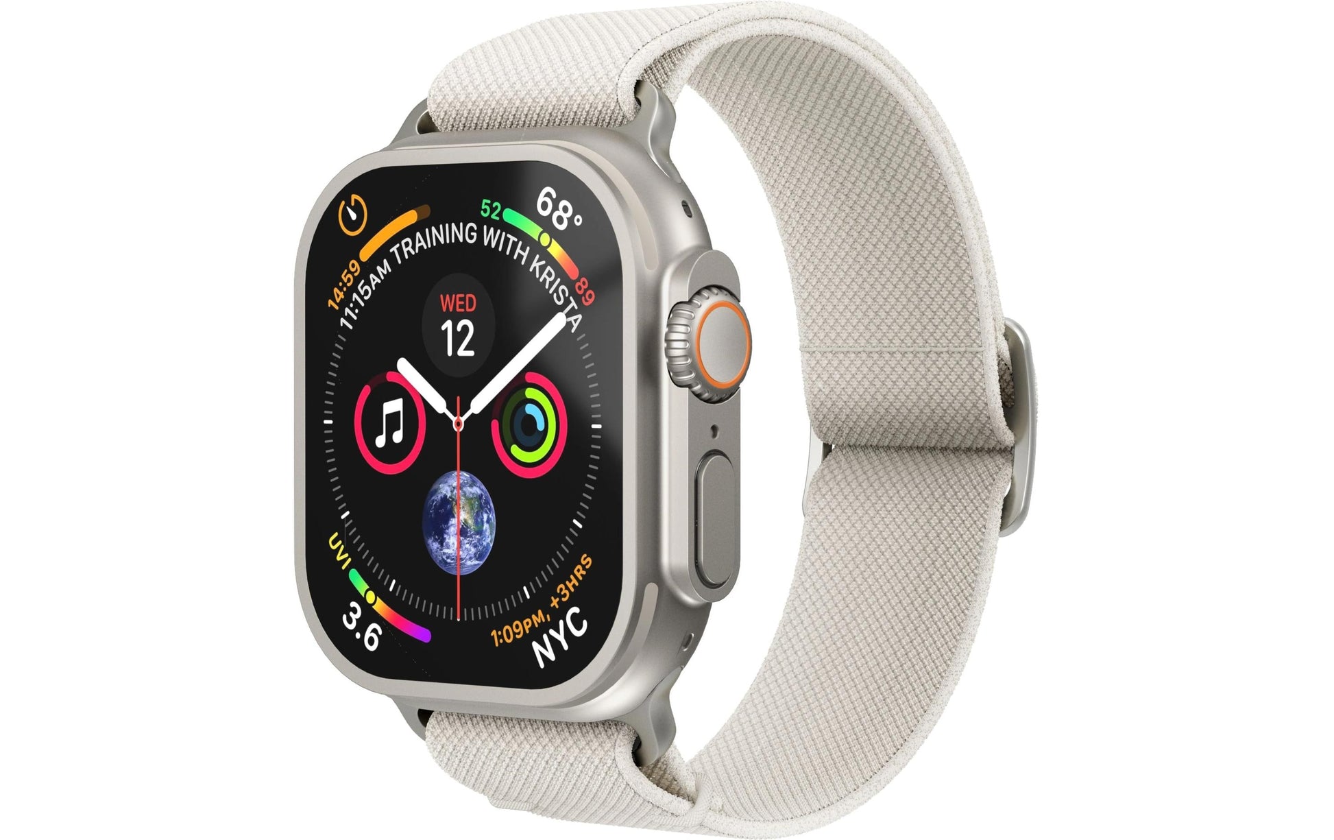 Vonmählen Classic Nylon Loop – Creme, für Apple Watch